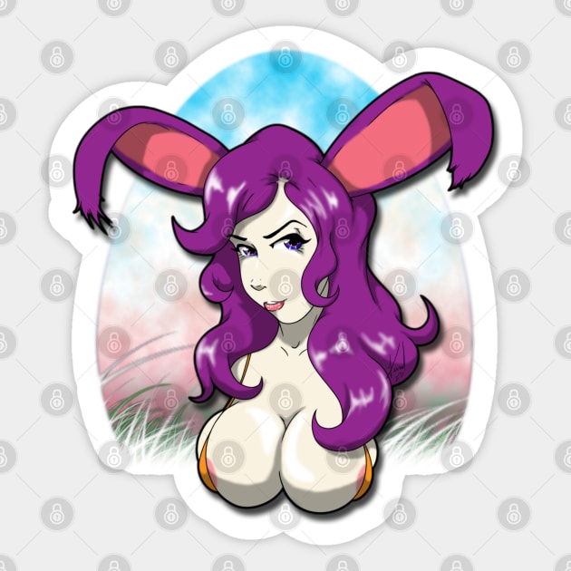 Busty Bunny Sticker by EnegDesign